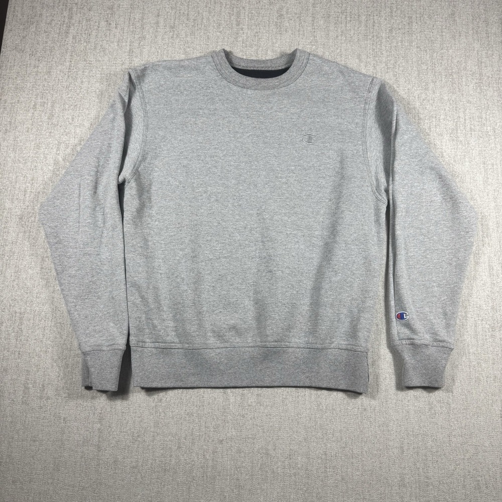 Y2K Champion Reverse Weave Sweatshirt Mens Medium Gray Blank Crewneck Pullover